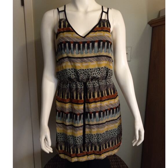 City Triangles Babydoll Dress - Animal Geometric Print - Small - Festival Boho - Picture 1 of 10